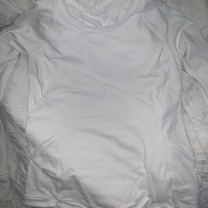 White Lululemon Runderful Long Sleeve